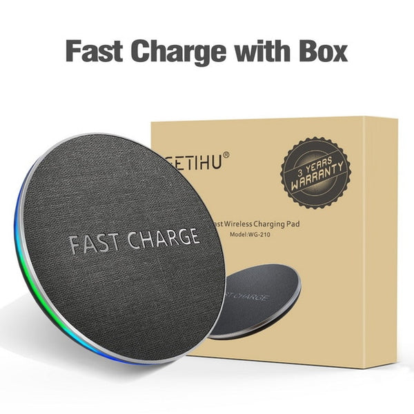 GETIHU 10W Fast Qi Wireless Charger For iPhone 8 Plus X XS MAX XR Wireless Charging Pad For Samsung S8 Note 8 Wirless for Phone