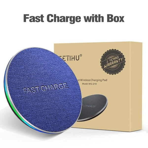 GETIHU 10W Fast Qi Wireless Charger For iPhone 8 Plus X XS MAX XR Wireless Charging Pad For Samsung S8 Note 8 Wirless for Phone