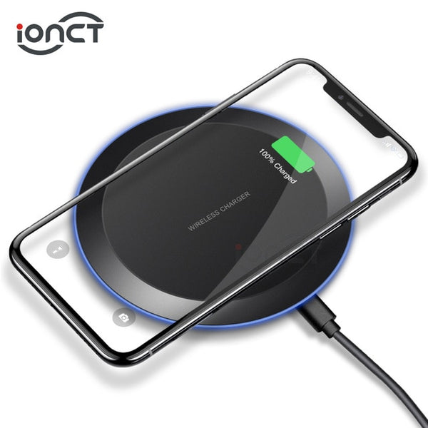 iONCT Wireless Charger for iPhone X XR XS Max 8 USB wirless Charging for Samsung Xiaomi Huawei phone Qi charger wireless pad